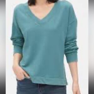 XS oversized, GAP Vintage Soft V-Neck Sweatshirt TEAL